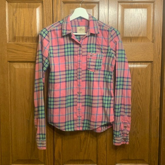 Women’s small Hollister flannel button up - Picture 1 of 4